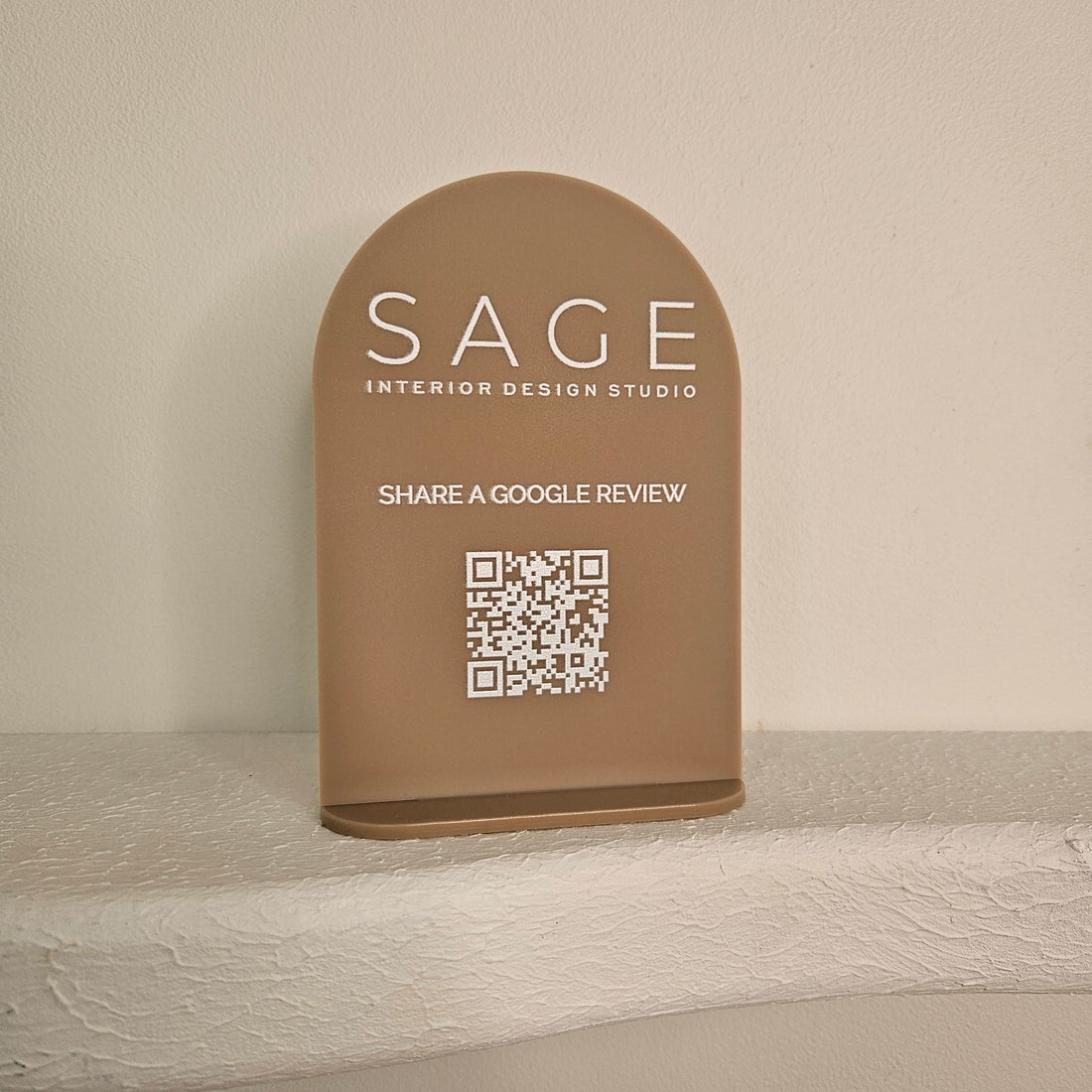 Google Review QR Code Sign - Mini Arch