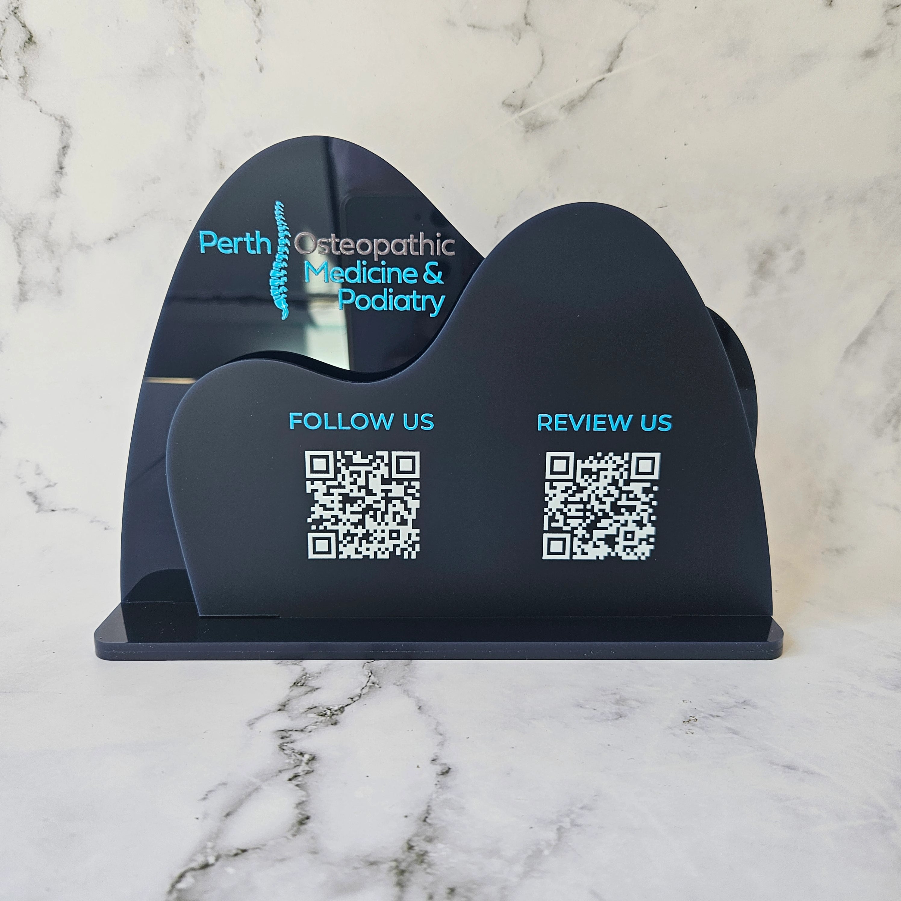 QR Code Sign | Double Wavy Arch