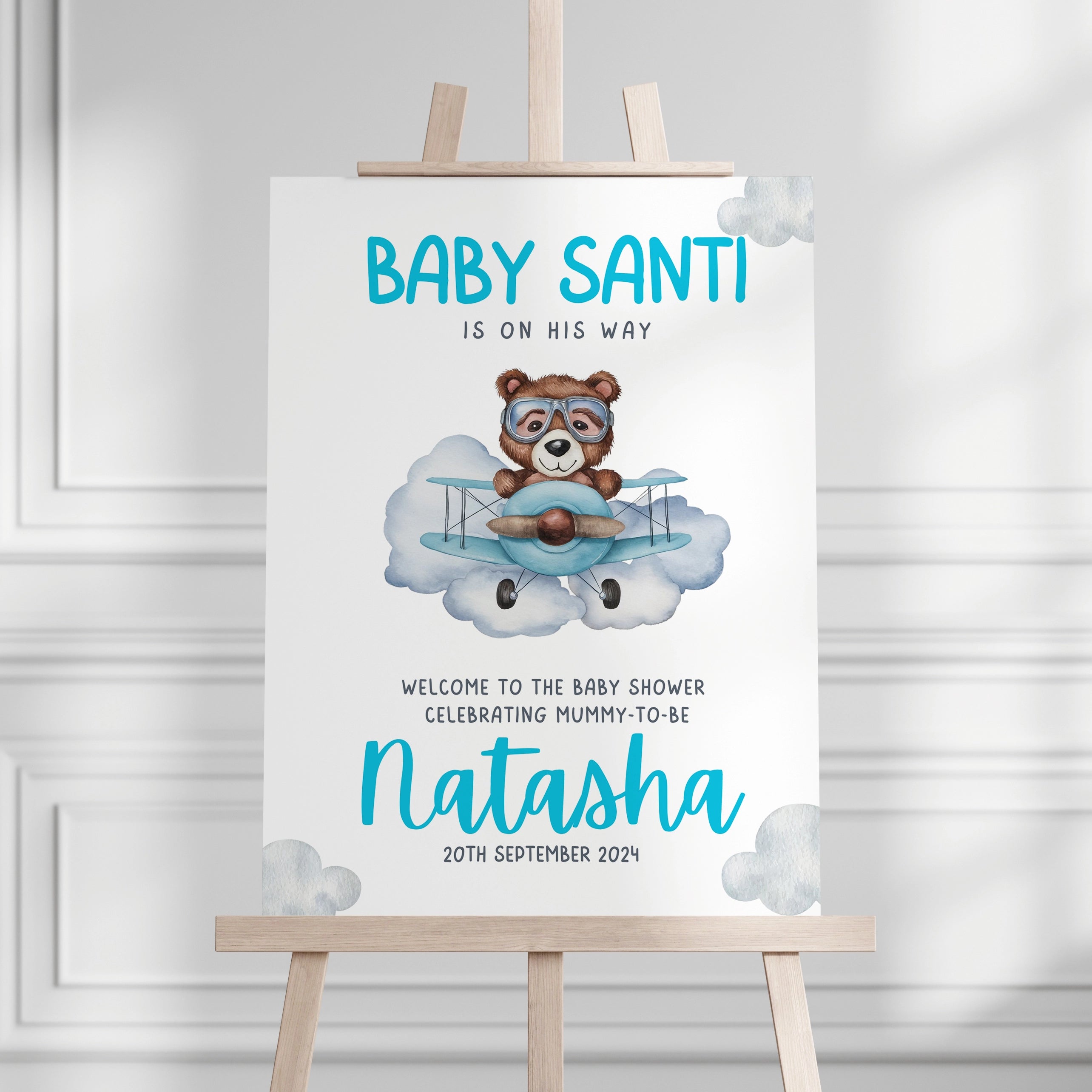 Baby Pilot | Baby Shower Welcome Sign