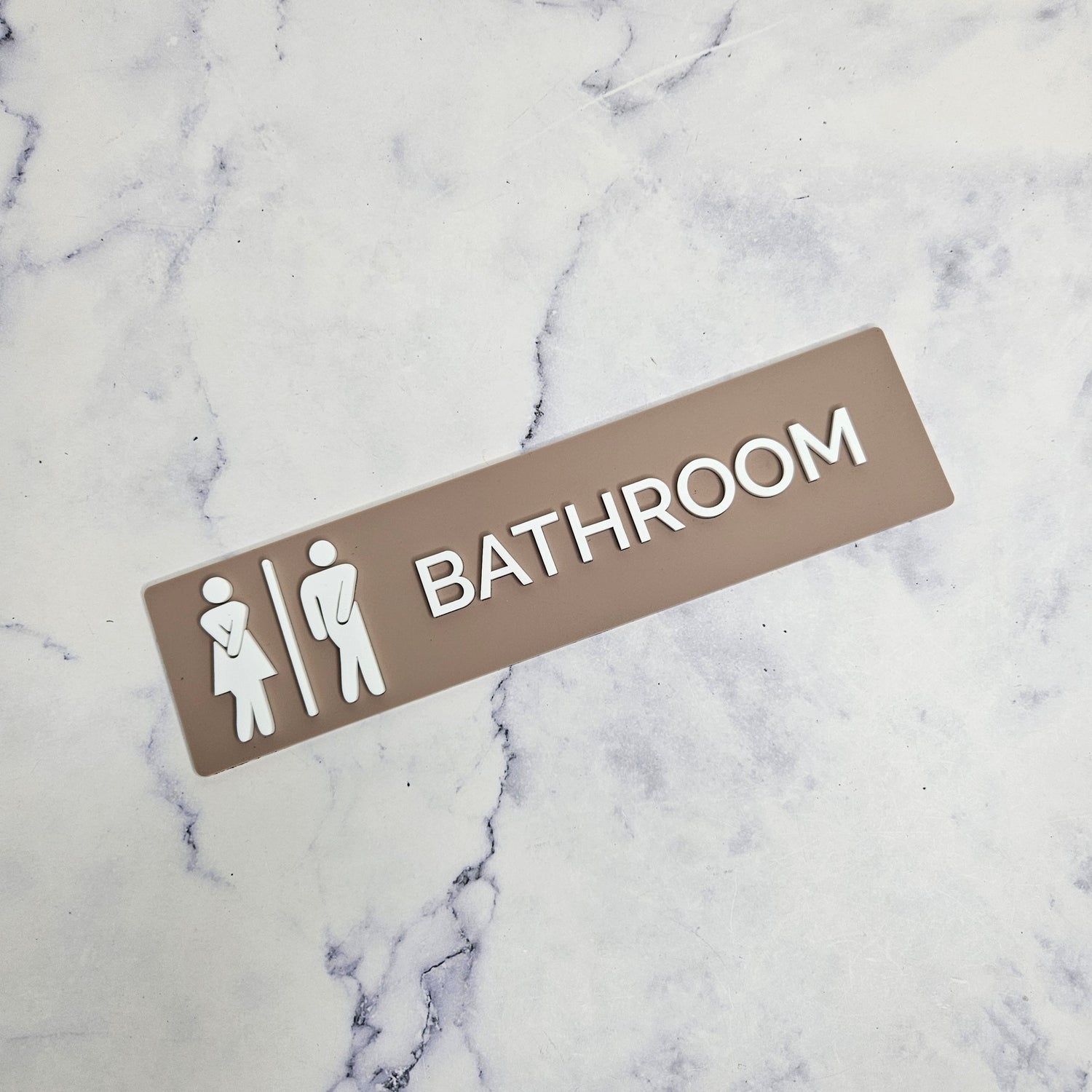 Acrylic bathroom sign acrylic gender icons and bathroom in 3D