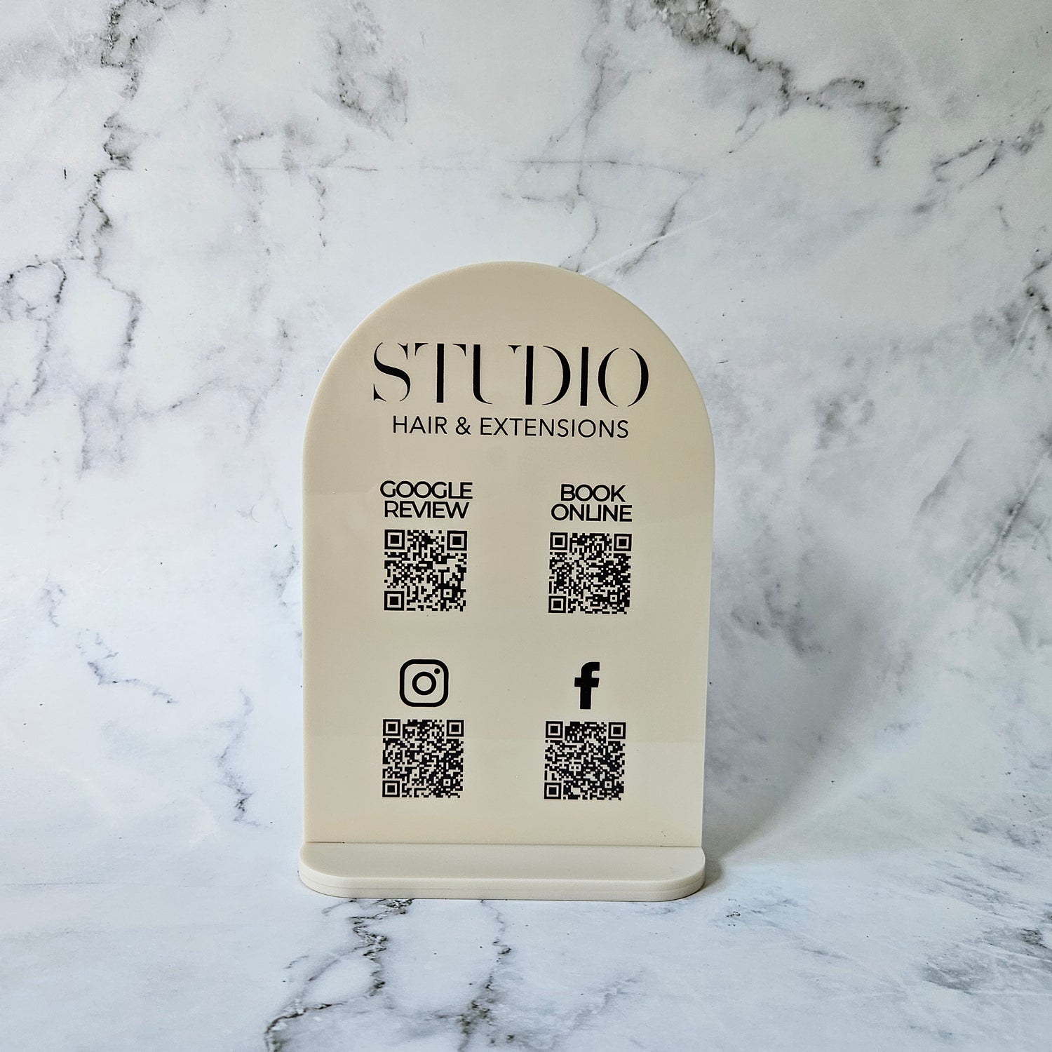 QR Code Sign with Logo | Mini Arch