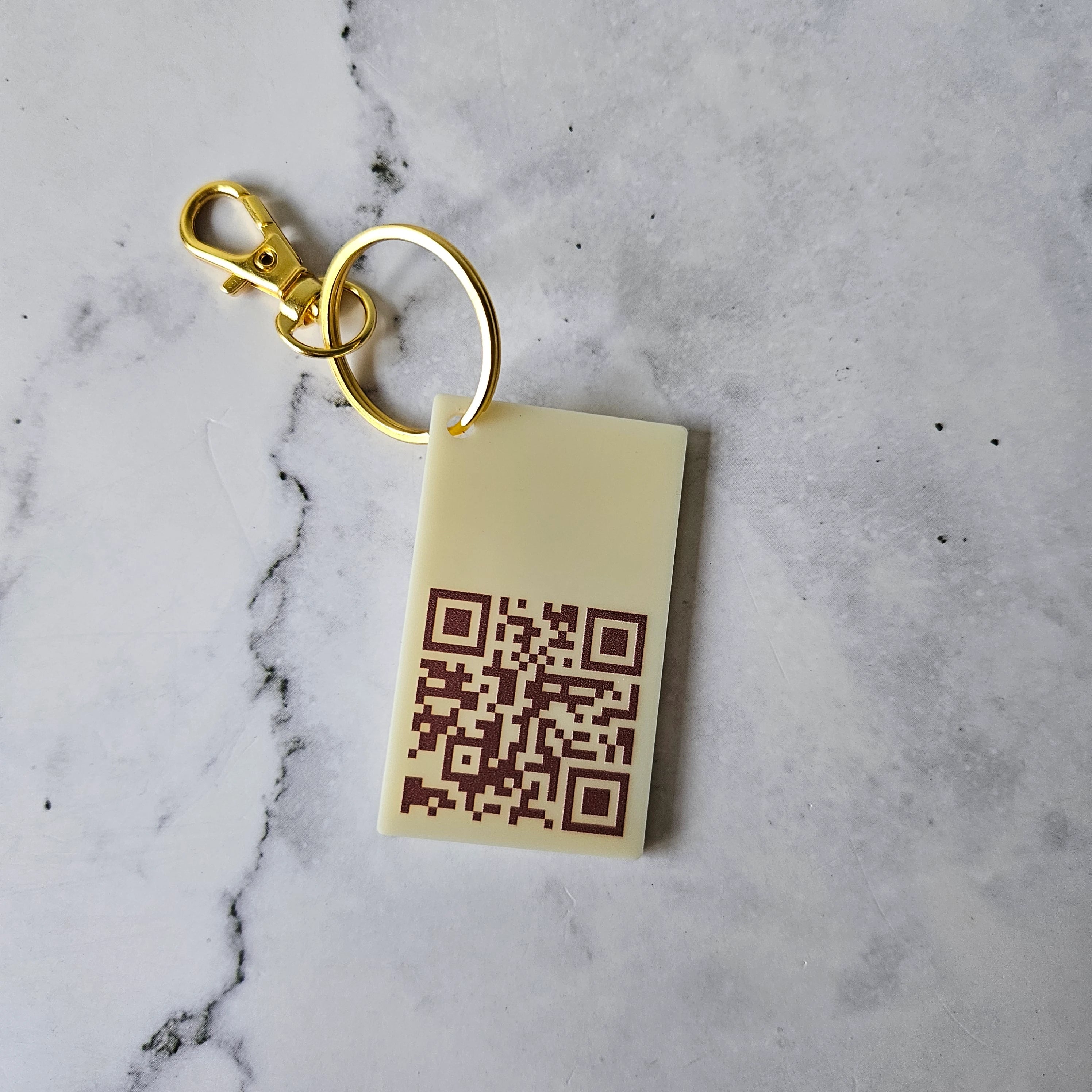 QR Code Keyring | Rectangle