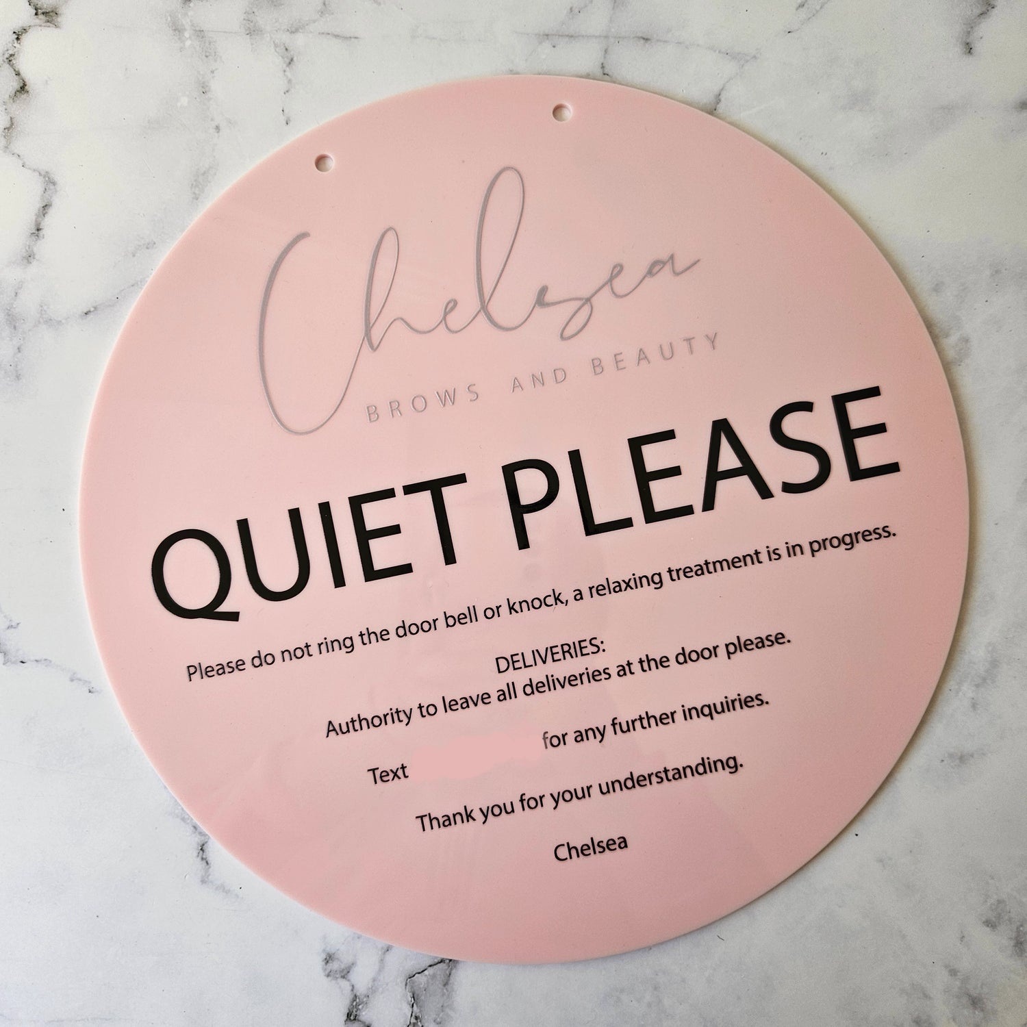 Treatment In Progress Custom Sign | 26cm Round